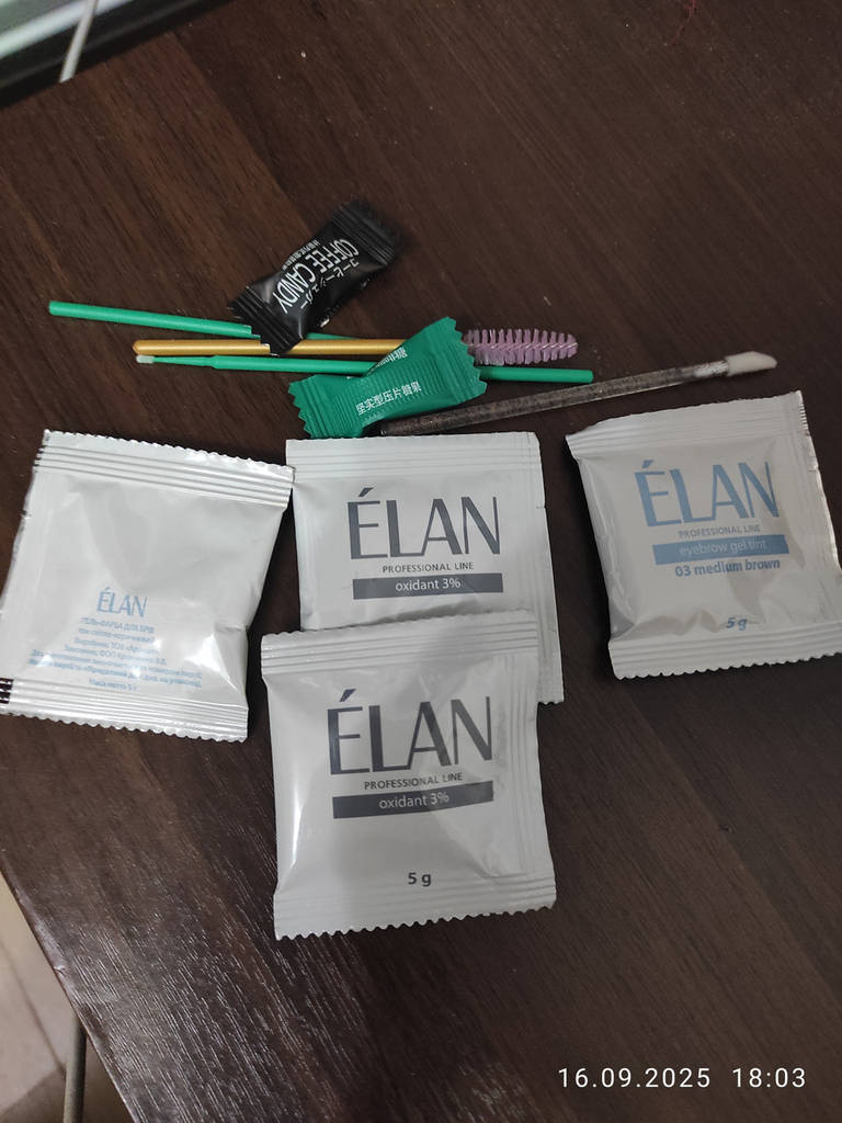 Фарба Elan саше + окислювач 03 medium brown - фото покупців 1