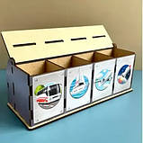 Дерев'яна іграшка Чарівний комодик-сортер "Види транспорту" (ПСФ109), фото 3