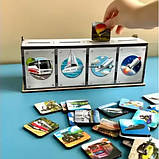 Дерев'яна іграшка Чарівний комодик-сортер "Види транспорту" (ПСФ109), фото 4
