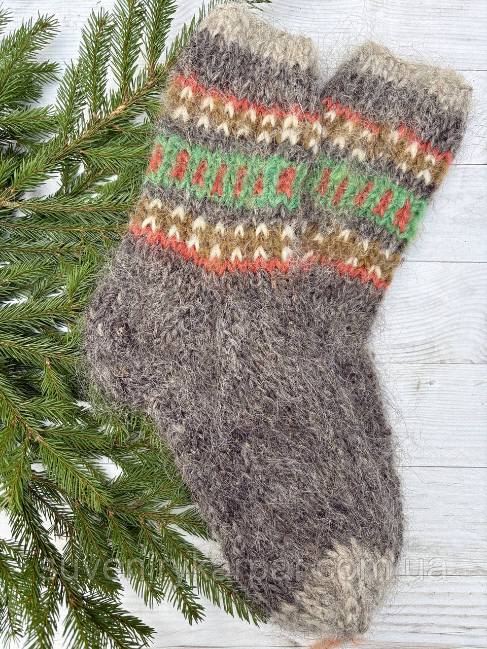 Гуцульські Шкарпетки з овечої шерсті розмір 42-44, фото 1