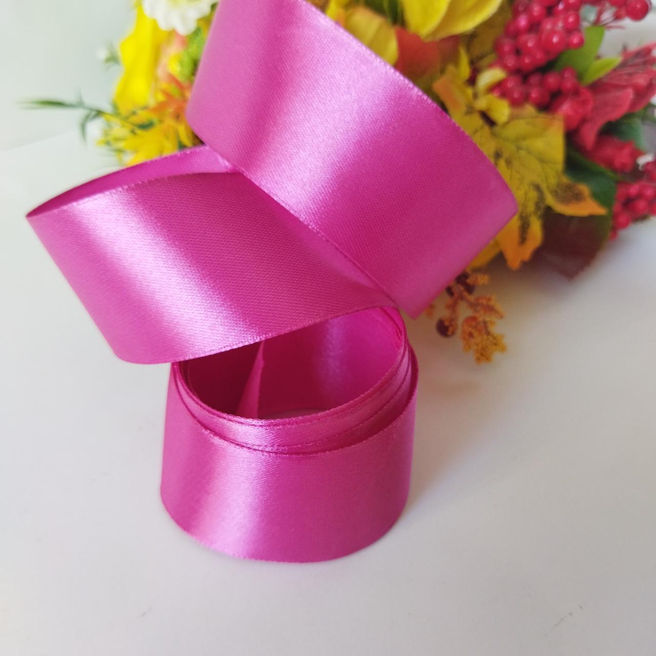 Стрічка атласна №95 фуксія завширшки 4,0 см, фото 1
