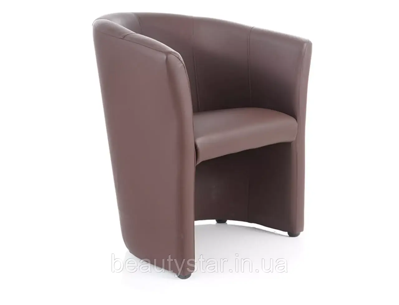 Крісло для клієнтів TM-1 темно-коричневого кольору ЕК-18 напівкругле крісло для дому та офісу, фото 1