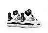 Кросівки Nike Air Jordan 4 Retro Military Black Найк Джордан Ретро IV білі з сірим чоловічі жіночі підліткові, фото 7