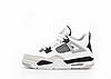 Кросівки Nike Air Jordan 4 Retro Military Black Найк Джордан Ретро IV білі з сірим чоловічі жіночі підліткові, фото 8