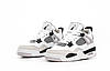 Кросівки Nike Air Jordan 4 Retro Military Black Найк Джордан Ретро IV білі з сірим чоловічі жіночі підліткові, фото 5