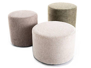 Набір пуфів DOTI BREGO (3 шт.) у відтінках MIX (бежевий+оливковий) для зони відпочинку