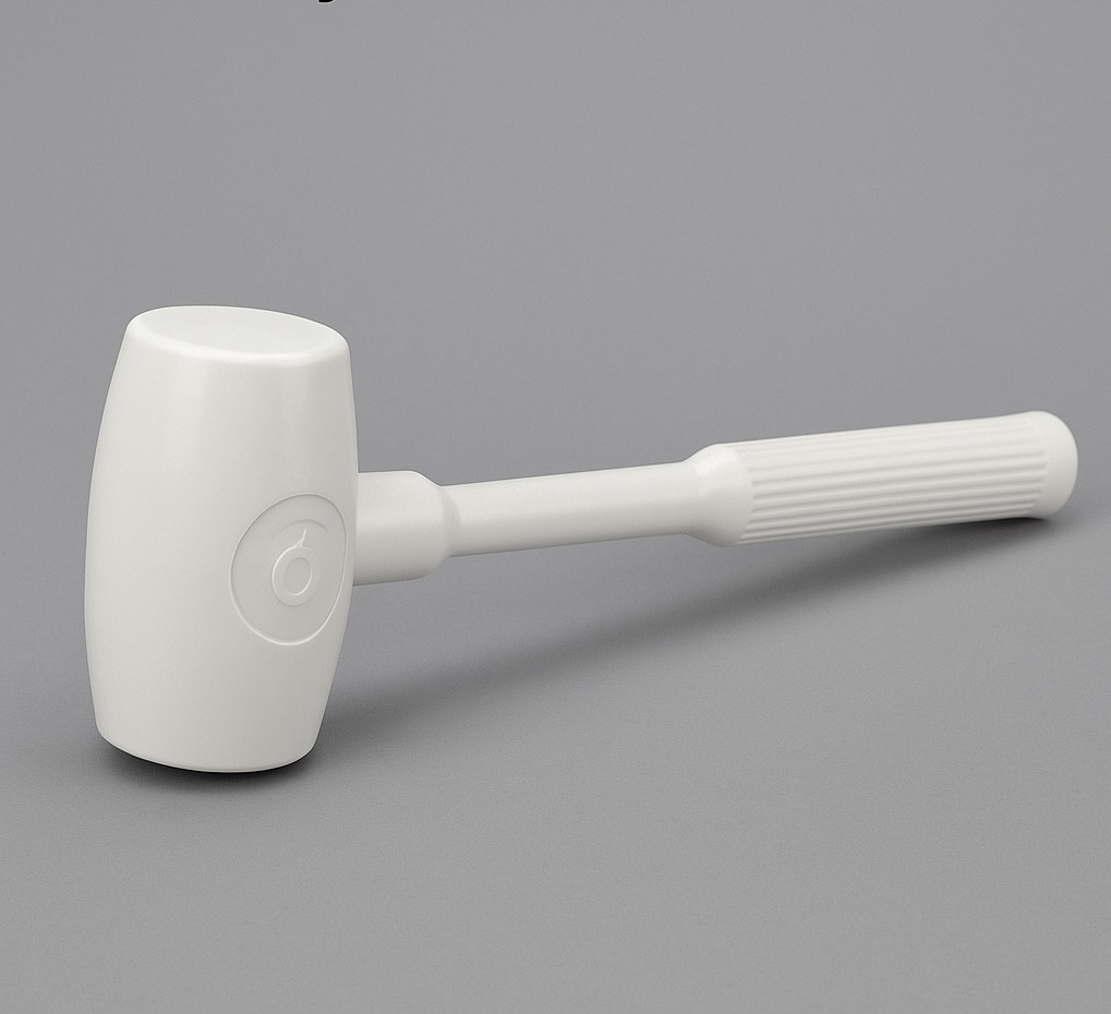 Білий каучуковий молоток (Киянка) для укладання плитки 450 г, фото 1