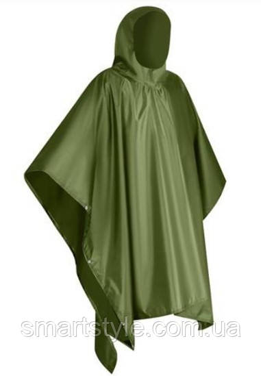 Дощовик плащ намету пончо-накидка від дощу зелений, фото 1