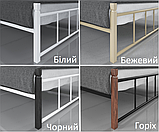 Ліжко-диван Шафран 90*190 металеве на дерев'яних ніжках, фото 5