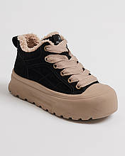 Черевики на платформі короткі Allsy 20254 замша байка