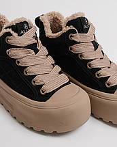 Черевики на платформі короткі Allsy 20254 замша байка, фото 3