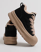 Черевики на платформі короткі Allsy 20254 замша байка, фото 5