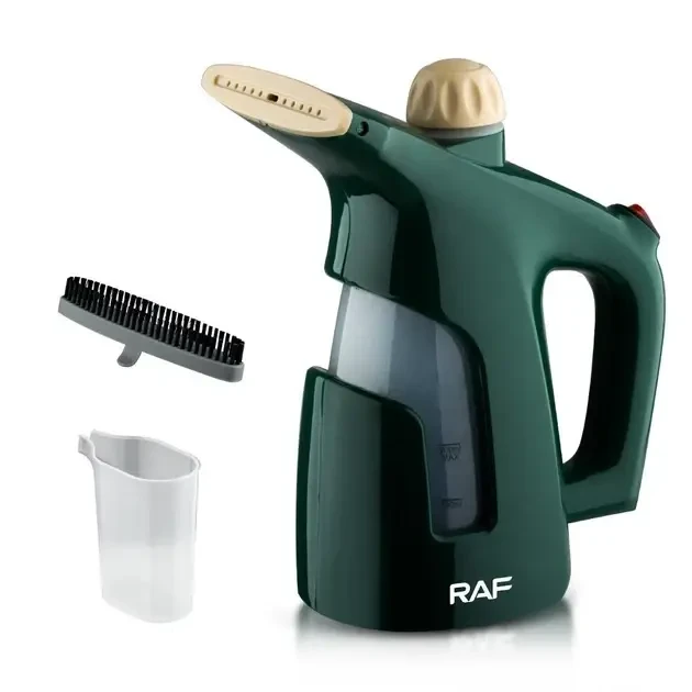 Ручний вертикальний відпарювач для одягу з мірною чашею для води на 800 Вт RAF R.1161 Зелений, фото 1