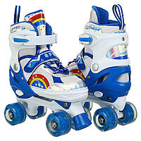 Роликові ковзани розсувні ролики квади Banwei Sports 176-38 White-Blue