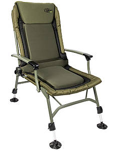 Norfin Lincoln | Розкладне коропове крісло для риболовлі, регульований нахил спинки, алюмінієвий каркас, до 140 кг