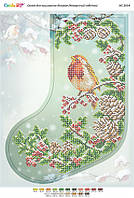 Новорічний чобіток непошита заготовка для вишивки НС-3014 (Сяйво БСР)