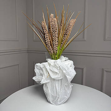 Добавка декоративний колос  капучино, 35 см , 5 гілок,10 шт/уп