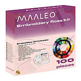 Набір ниток для вишивання Maaleo 25724, 100 кольорів, 207 елементів, фото 6