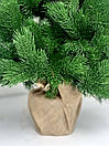 Ялинка новорічна штучна лита Pine Mini в мішковині 90 см зелена, фото 3