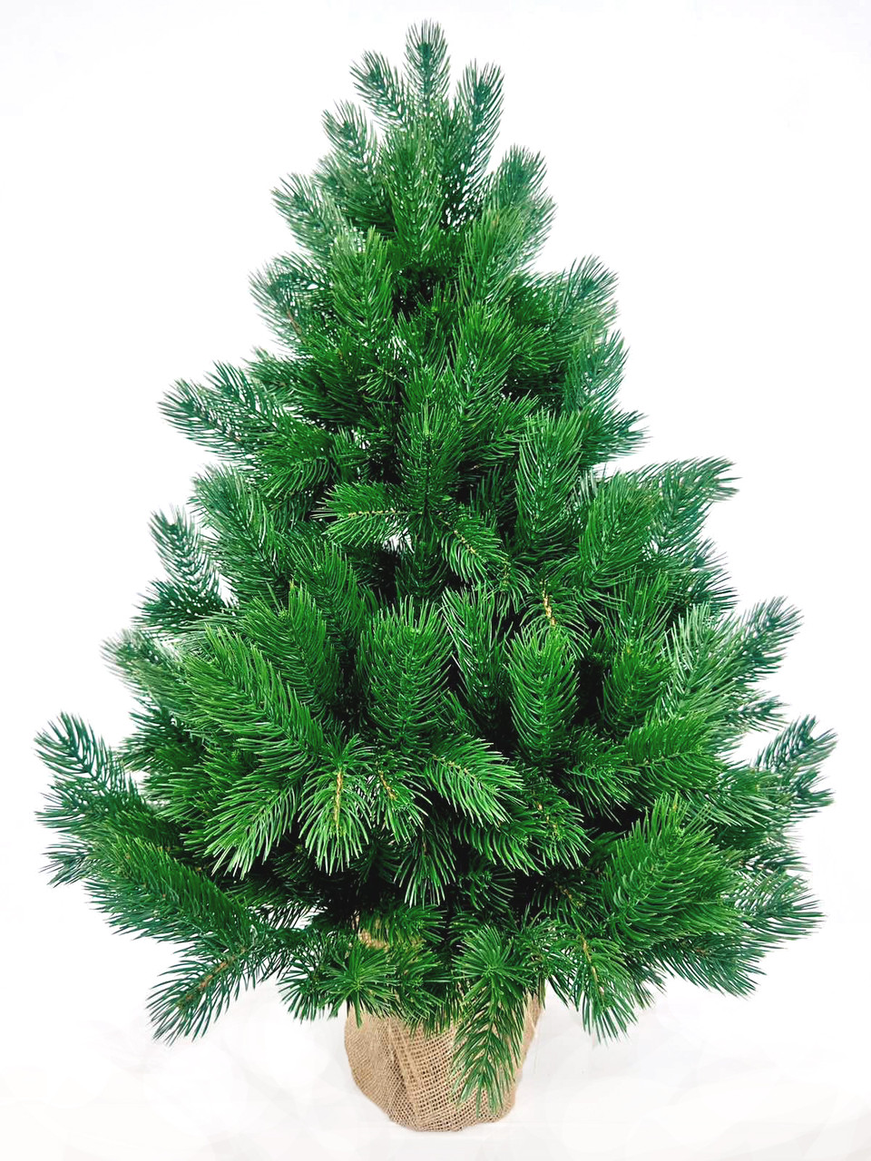 Ялинка новорічна штучна лита Pine Mini в мішковині 90 см зелена, фото 1