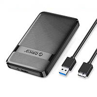 Зовнішній корпус Orico для HDD/SSD 2.5" SATA з кабелем USB-B (2577U3-V1-BK)