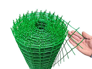 Сітка пластикова (заборна) 1×20 м, зелена, вічко  50×50 мм