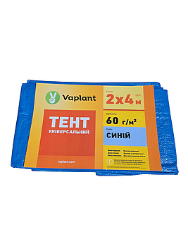 Тент універсальний тарпаулін 60 г/м², синій 2х4 м