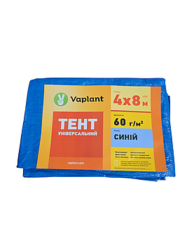 Тент універсальний тарпаулін 60 г/м², синій 4х8 м