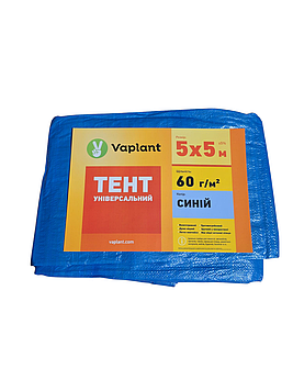 Тент універсальний тарпаулін 60 г/м², синій 5х5 м