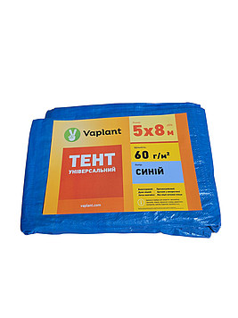 Тент універсальний тарпаулін 60 г/м², синій 5х8 м