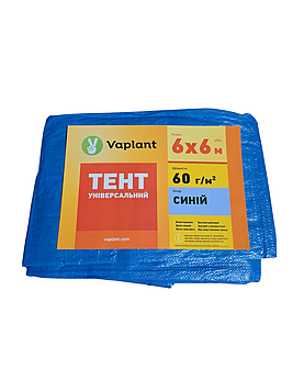 Тент універсальний тарпаулін 60 г/м², синій 6х6 м