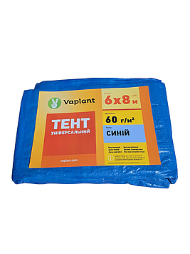 Тент універсальний тарпаулін 60 г/м², синій 6х8 м