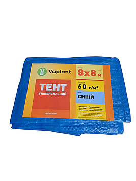 Тент універсальний тарпаулін 60 г/м², синій 8х8 м