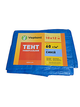 Тент універсальний тарпаулін 60 г/м², синій 10х12 м