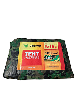 Тент тарпаулін із посиленим кутом 100 г/м², хакі 8х10 м