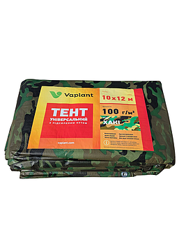 Тент тарпаулін із посиленим кутом 100 г/м², хакі 10х12 м