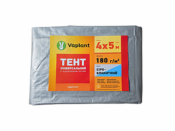 Тент тарпаулін, універсальний 180 г/м² сіро-блакитний 4х5 м