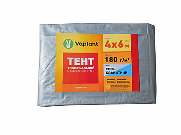 Тент тарпаулін, універсальний 180 г/м² сіро-блакитний 4х6 м
