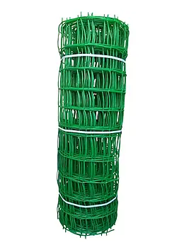 Сітка пластикова (заборна) 1×20 м, зелена, вічко 85×95 мм