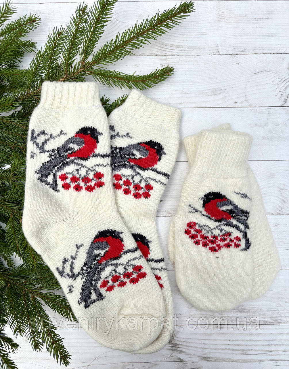 Набір подарунковий Шкарпетки та Рукавички Снігурі, подарунок на Різдво подарунок на Новий рік, фото 1