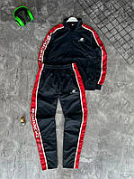 Чоловічий спортивний костюм New Balance весна осінь Чорний Червоний кофта штани Поліестер Туреччина