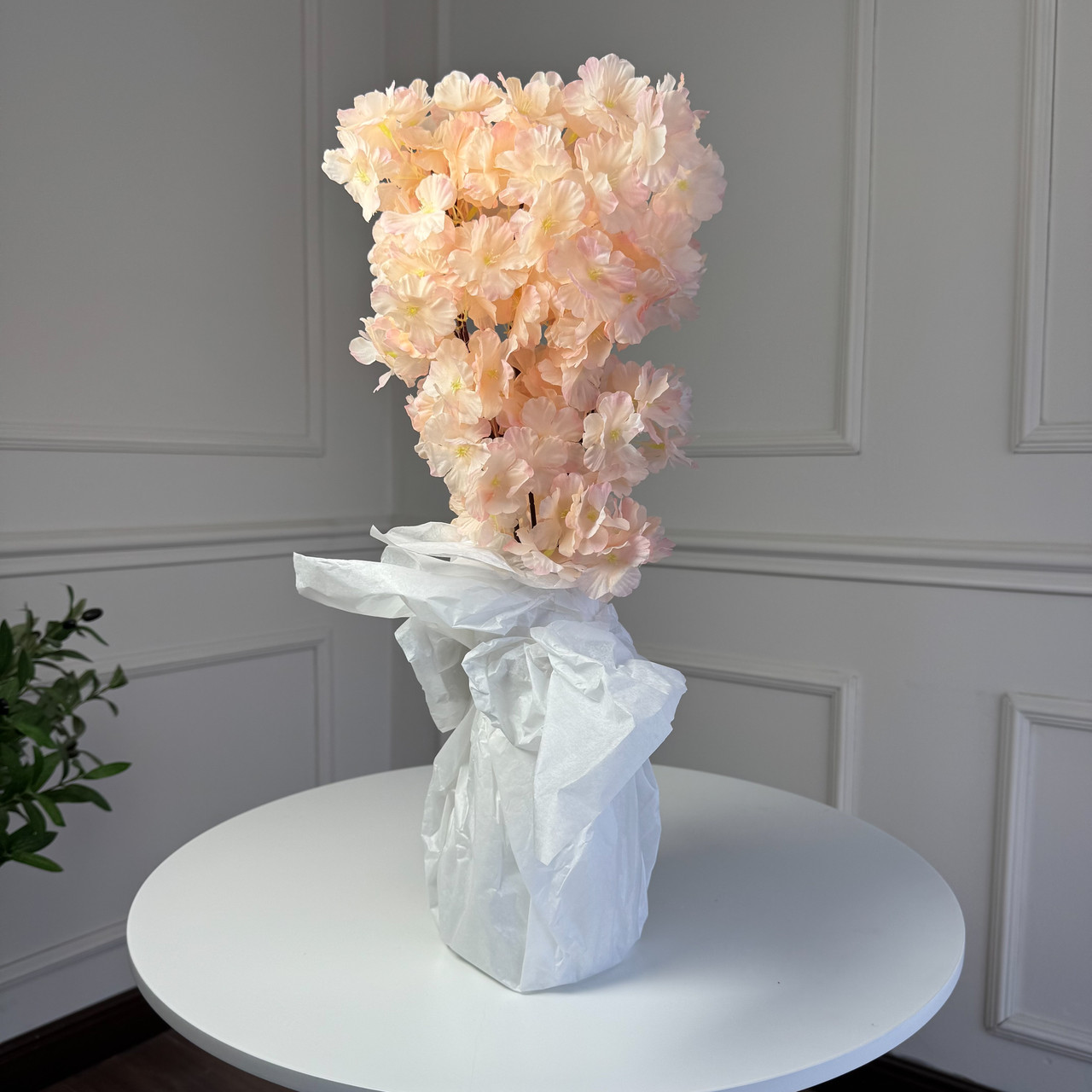 Букет сакури ніжно-персиковий 55 см, 2 шт. Штучний букет сакури, Сакура штучна 55 см, Сакура для декору, фото 1