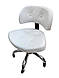 Косметологічний стілець зі спинкою мод.А780 Білий пересувний стільчик для майстра манікюру, фото 4