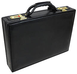 Уцінка! Дипломат, кейс із натуральної шкіри Portfolio чорний
