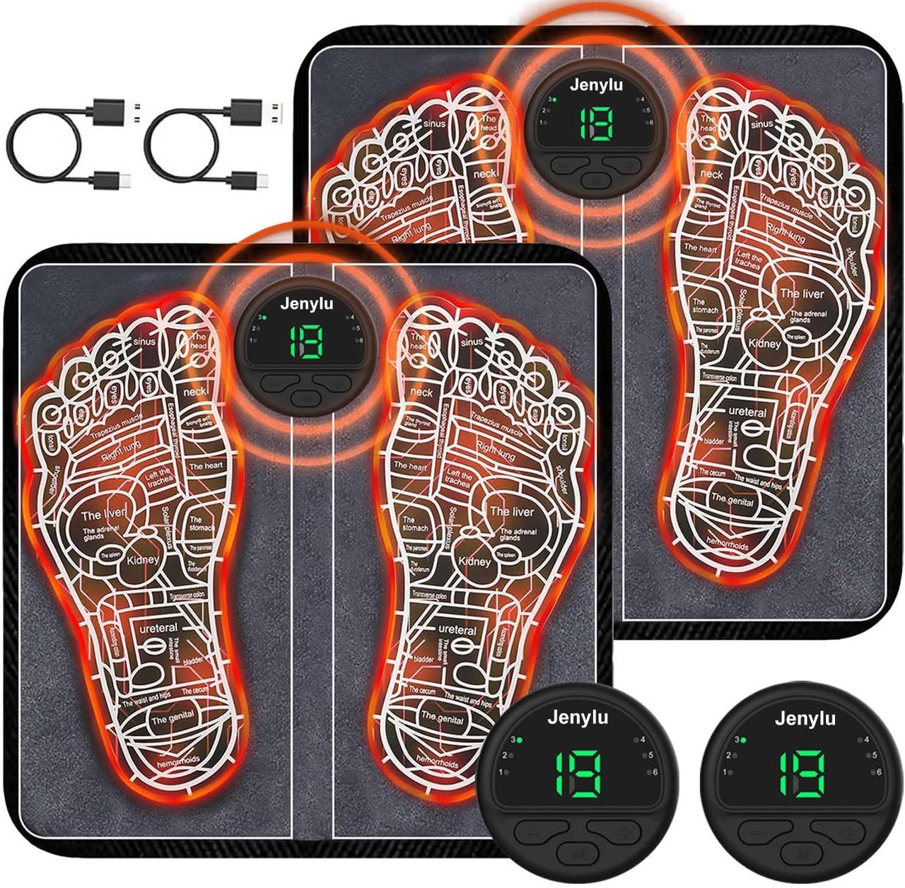 Електричний масажер для ніг EMS Jenylu, покращення кровообігу та зняття болю, стимуляція м'язів, фото 1