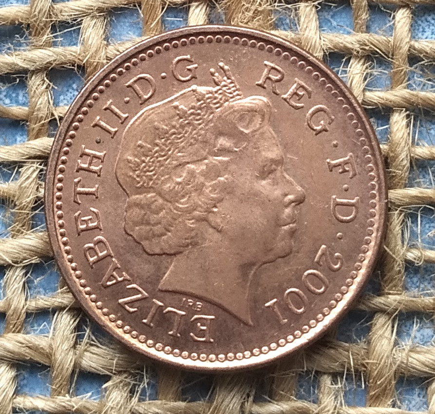 1 пеннi 2001 року. Велика Британiя, фото 1