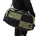 Сумка-рюкзак 2-в-1 спортивна, для подорожей розмір: 57*25*24 JYB-684 Хакі з чорним/дорожня сумка, фото 10