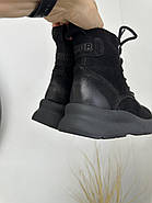 Зимові черевики MeegoComfort 2F780Z BLACK чорні на шнурівці, фото 9