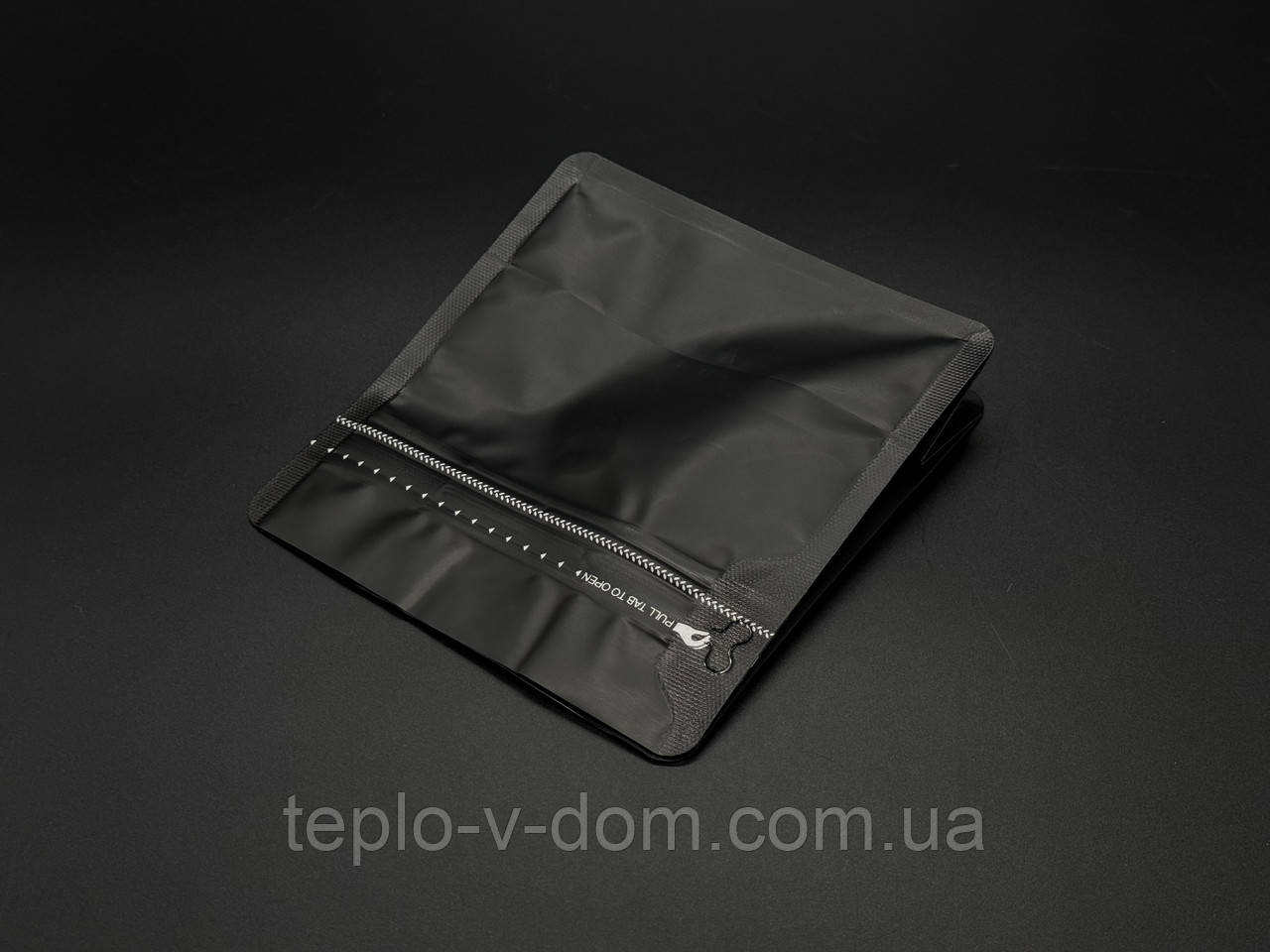 Пакети дой-пак zip-застібкою. 13,5х14,5+8см. Чорний з фільтром., фото 1