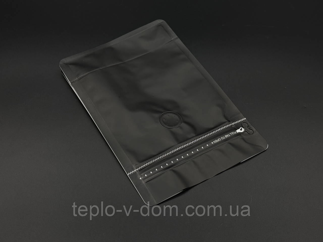 Пакети дой-пак zip-застібкою. 13х20+7см. Чорний з фільтром.